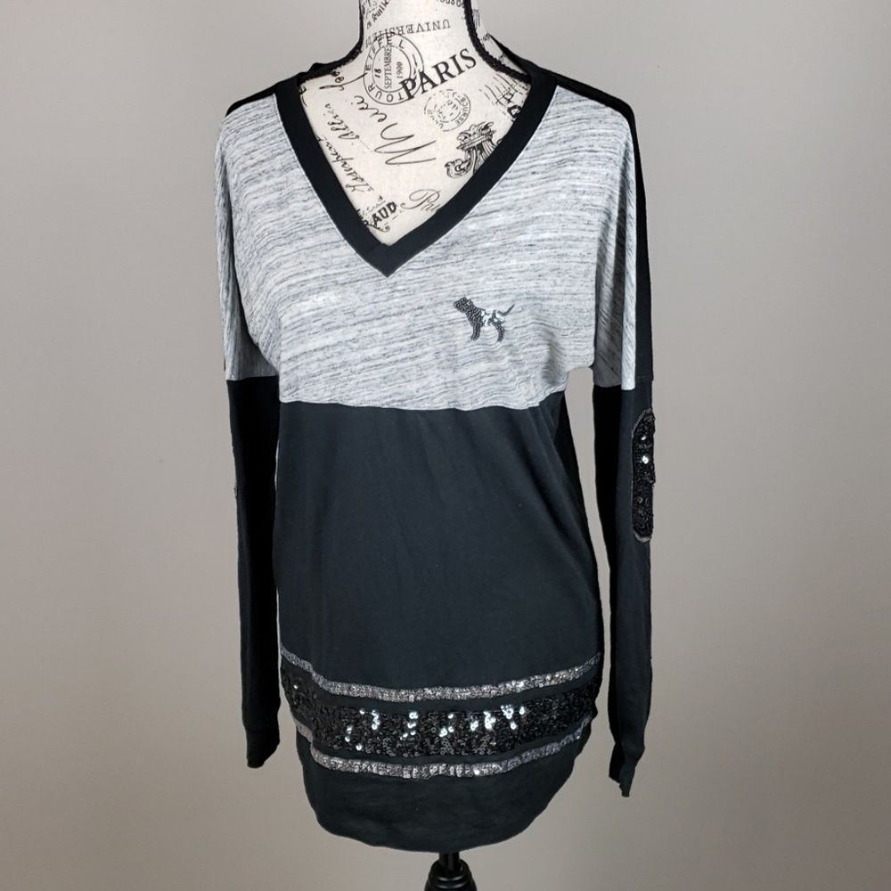 {Victoria's Secret} long sleeve sequined t - Picture 2 of 6